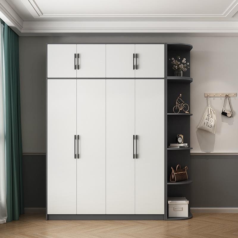 Tủ nhựa 4 cánh có tích hợp kệ trang trí